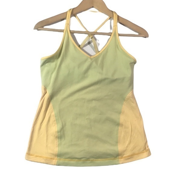 Lululemon Surya Strappy Tank Mellow Lemon / Burning Yellow - Picture 2 of 9